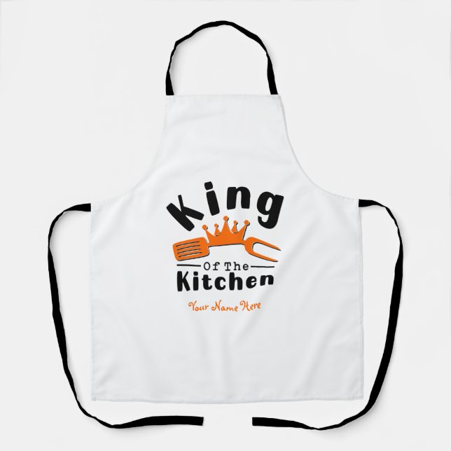 King of the Kitchen gift for men, dads  Apron (Front)