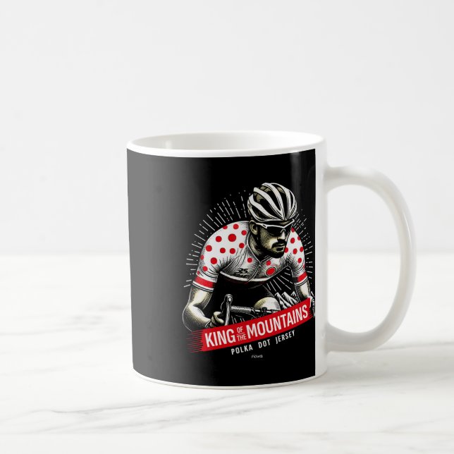 King Of The Mountains Polka Dot Jersey Cycling Cli Coffee Mug (Right)