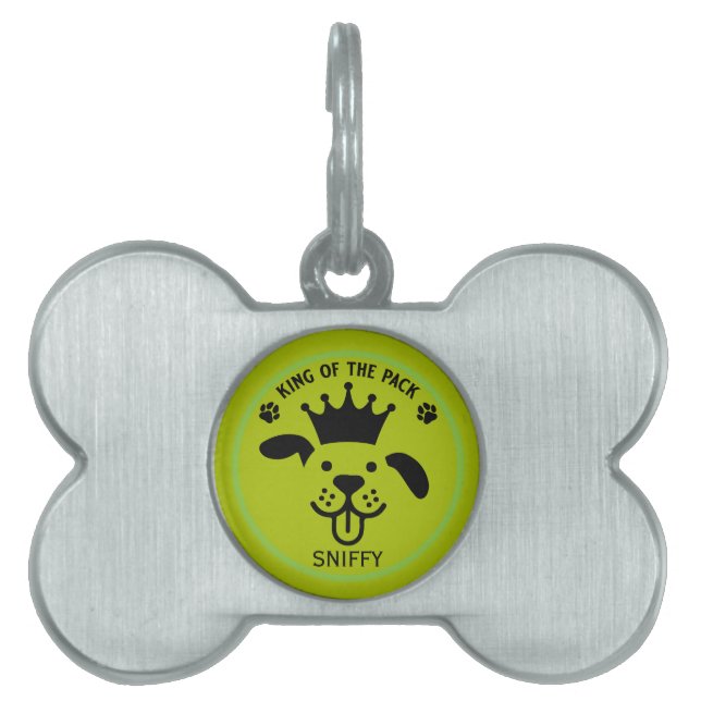 King Of The Pack Dog Pet ID Tag (Front)