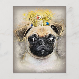 King Of The Pug Dogs, Funny Dog, Pug Lover Gift Flyer