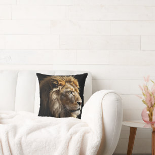 King of the Savannah Glossy Cushion