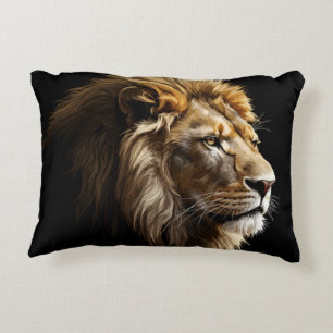 King of the Savannah Glossy Decorative Cushion
