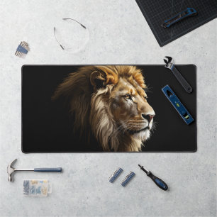 King of the Savannah Glossy Desk Mat