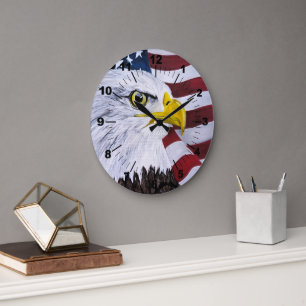 King of the Skies Painting by Alfred Fox Large Clock