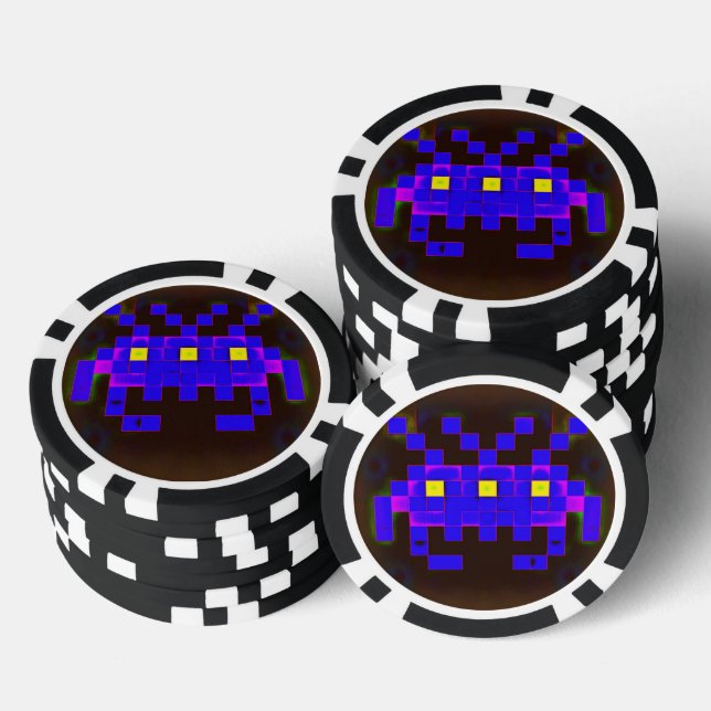 King of the Space Invasion (Version B) Poker Chips (Stack)