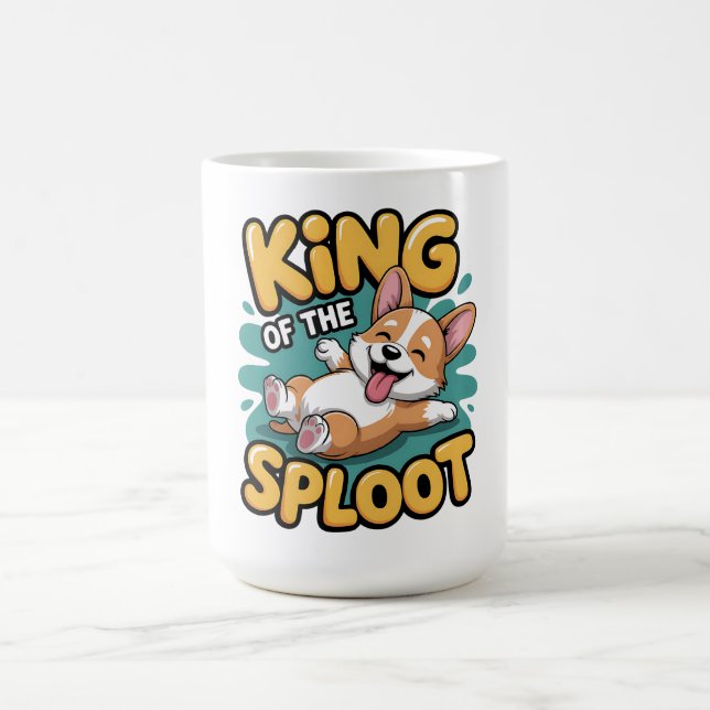 King of the Sploot Funny Dog Lying Pose Gift Coffee Mug (Center)