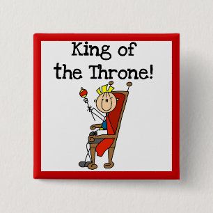 King of the Throne 15 Cm Square Badge