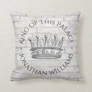 King of This Palace Crown with Name Cushion