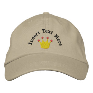 King or Queen Crown Embroidered Hat