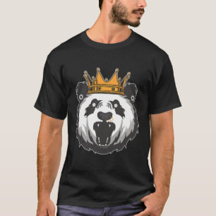 King Panda With Ear Plugs Nose Ring Aesthetic T-Shirt