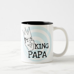 King Papa T-shirts and Gifts Two-Tone Coffee Mug