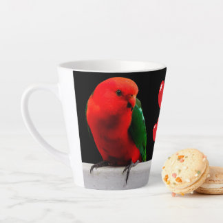 King Parrots in Love Latte Mug