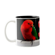 King Parrots in Love Two-Tone Mug