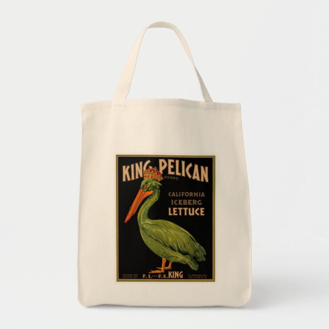 King Pelican Brand Lettuce Tote Bag (Front)