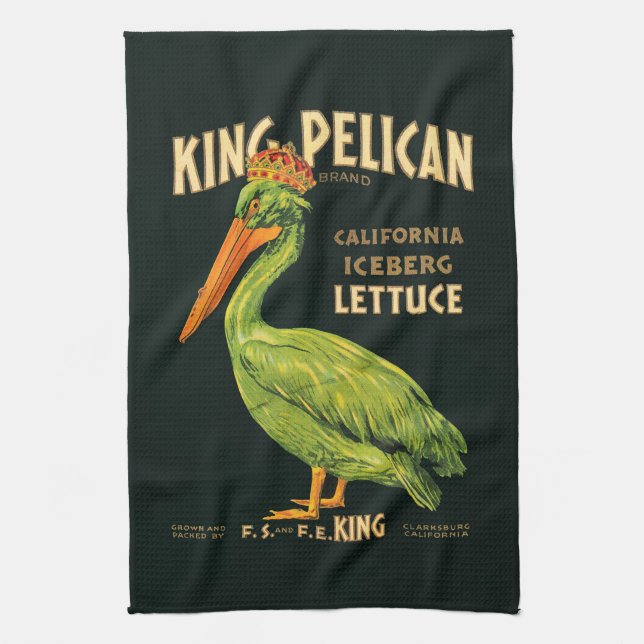 King Pelican Iceberg Lettuce Tea Towel (Vertical)