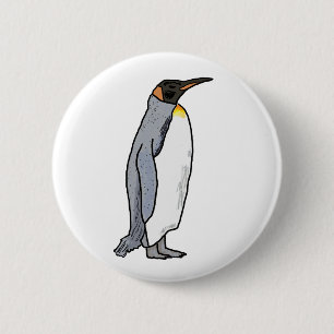 King Penguin 6 Cm Round Badge