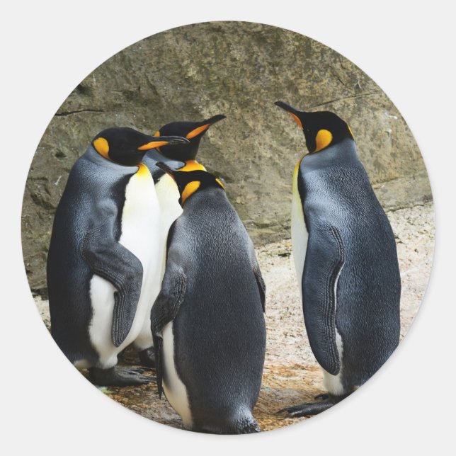 King Penguin Classic Round Sticker (Front)