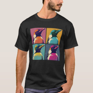 King Penguin Pop Illustration Colourful Animal Men T-Shirt