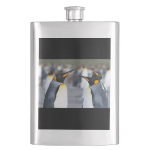 King Penguins Hip Flask