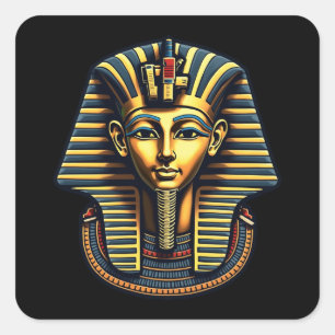 King Pharaoh Tutankhamun Pharaoh Ancient Egyptian Square Sticker