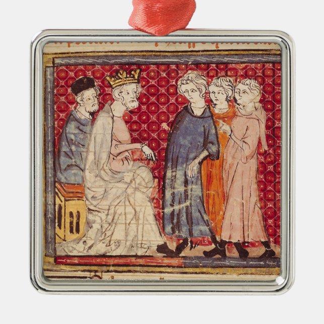 King Philippe I , Grandes Chroniques de France Metal Ornament (Front)