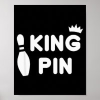 King Pin Bowling Funny Cute Couples Bowler League