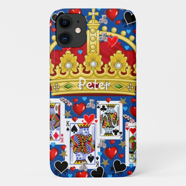 King Playing Card Iphone Case (Back)