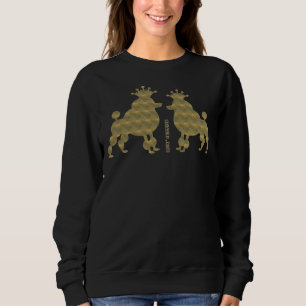 King Poodle Pair  King Poodle  Gold Fitted Sweatshirt