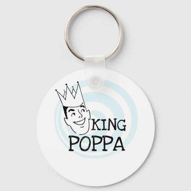 King Poppa T-shirts and Gifts Key Ring (Front)
