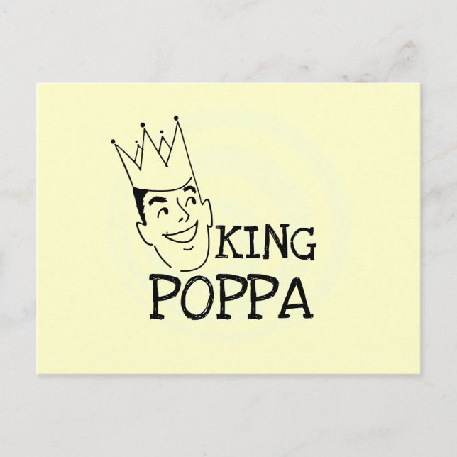 King Poppa T-shirts and Gifts Postcard (Front)