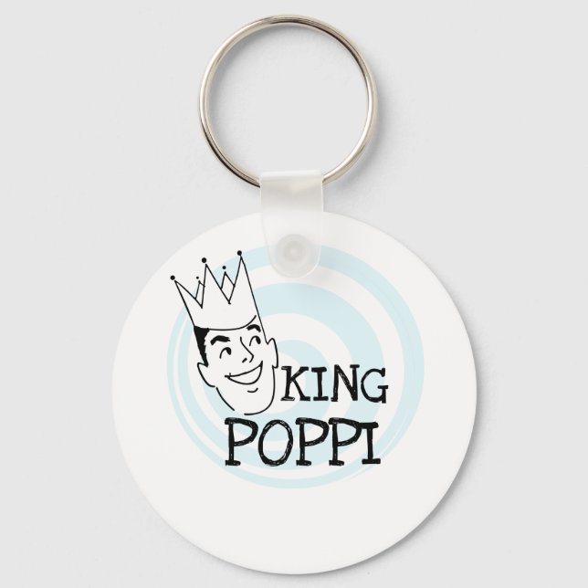 King Poppi T-shirts and Gifts Key Ring (Front)