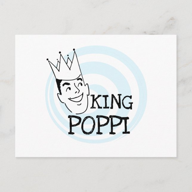 King Poppi T-shirts and Gifts Postcard (Front)