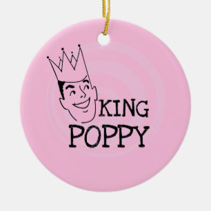 King Poppy T-shirts and Gifts Ceramic Ornament
