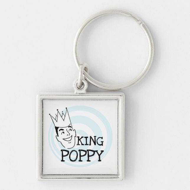 King Poppy T-shirts and Gifts Key Ring (Front)