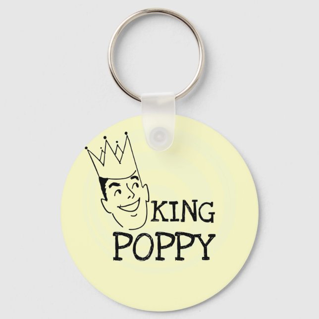 King Poppy T-shirts and Gifts Key Ring (Front)