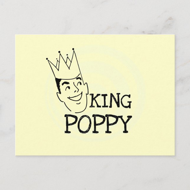King Poppy T-shirts and Gifts Postcard (Front)