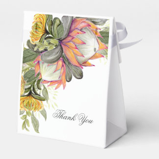 King Protea Bouquet Wedding Favour Box