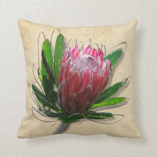 King Protea Flower Pillow. Cushion
