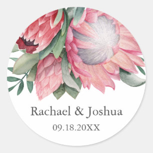 King Protea Personalised Botanical Envelope Seal