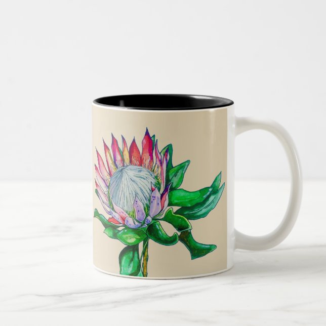 king protea Two-Tone coffee mug (Right)