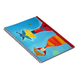 King Queen Abstract Art Whimsical  Notebook