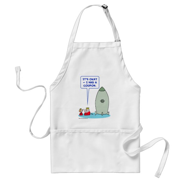 king queen bomb atomic coupon standard apron (Front)