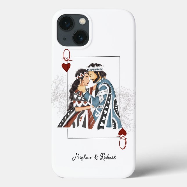 King queen couple card Case-Mate iPhone case (Back)