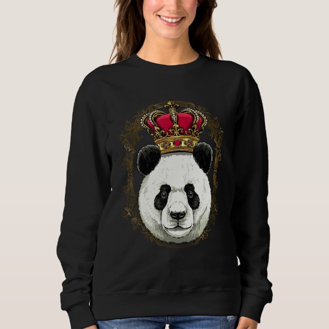 King Queen Giant Panda Princess Animal  Bear Sweatshirt (Front)