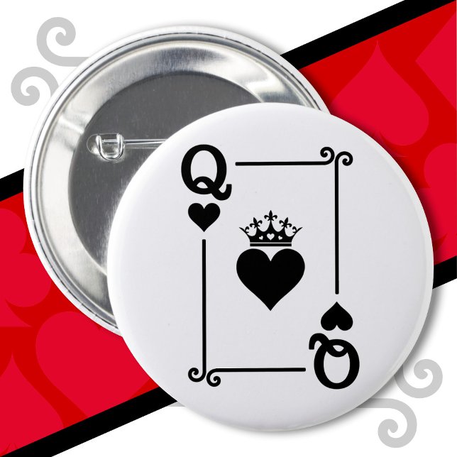 King Queen Hearts Matching Couple Queen of Hearts 6 Cm Round Badge (Creator Uploaded)