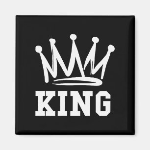 King Queen Matching Couple Wedding Saint Valentine Magnet