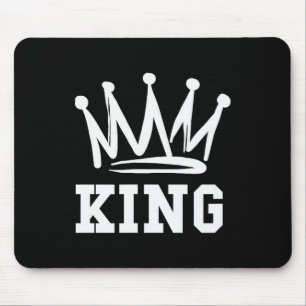 King Queen Matching Couple Wedding Saint Valentine Mouse Pad