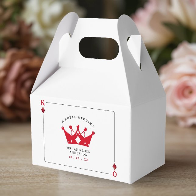 King & Queen of Diamonds Casino Poker Card Wedding Favour Box (King & Queen of Diamonds Casino Poker Card Wedding Favor Boxes
)