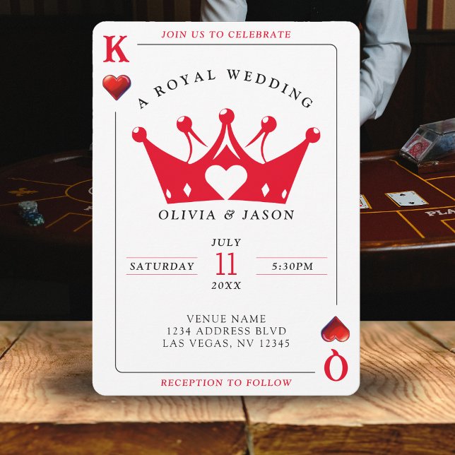King & Queen of Hearts Casino Poker Card Wedding (King & Queen of Hearts Casino Poker Card Wedding
)