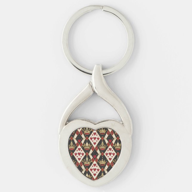 King & Queen of Hearts Key Ring (Front)
